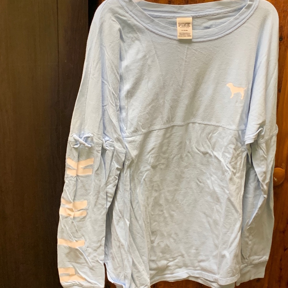 Baby blue pink top